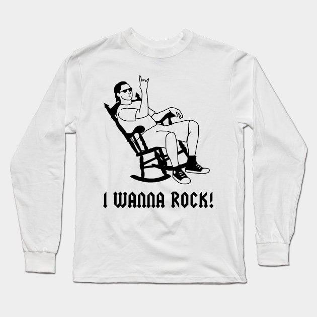 I wanna rock! Long Sleeve T-Shirt by krusefolkart